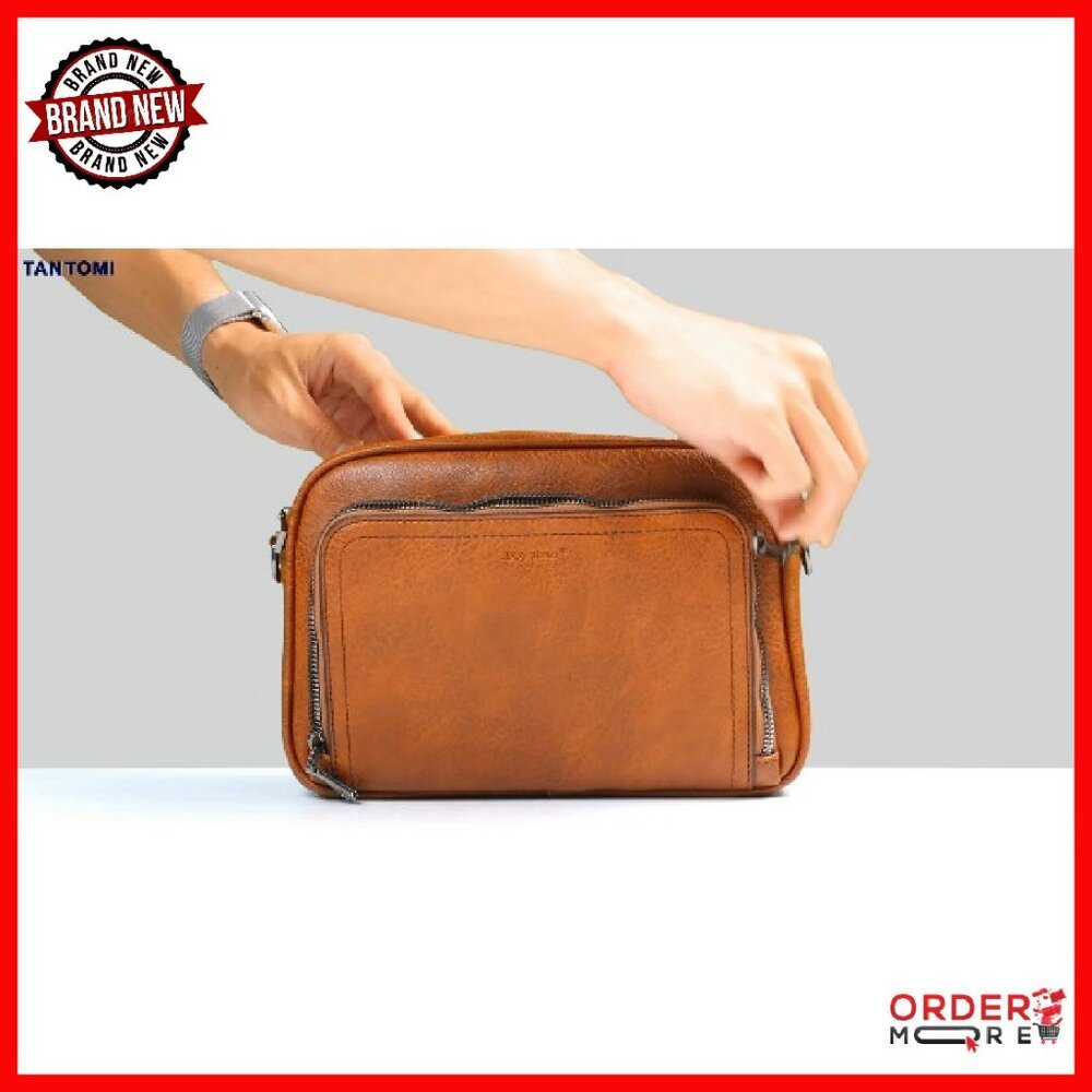 Leather Crossbody Bag with 8 Card Slots, Anti-Theft Design, Adjustable Strap - Picture 8 of 8